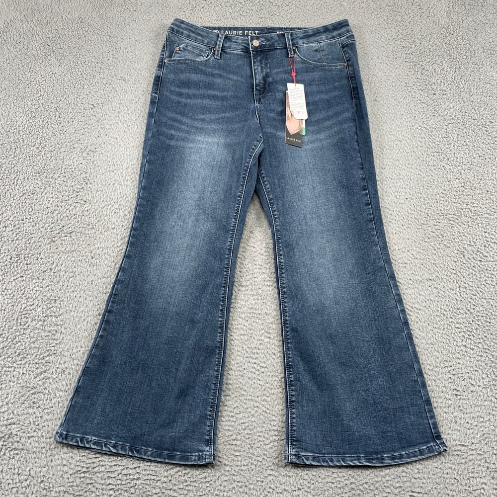 Laurie Felt Jeans Womens M Blue Tencel Flare Leg Stretch Denim Casual